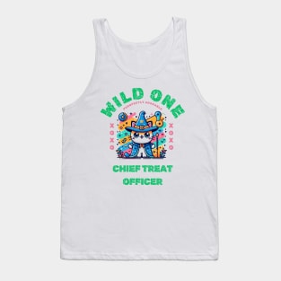 Wild one cat Kawaii Wizard Cat funny Tank Top